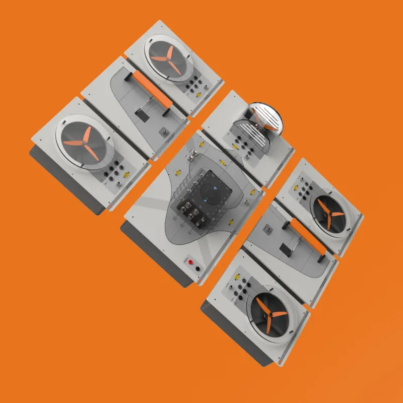 Baugruppen in VTOL-Anordnung